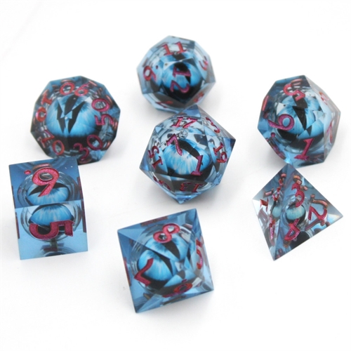 Serpent Eye liquid core - Sharp edges - Dice set - Epic Dwarf Dice